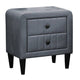 Rheo Nightstand with 2 Drawers 22’’ Particleboard Gray Velvet BM326146