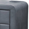 Rheo Nightstand with 2 Drawers 22’’ Particleboard Gray Velvet BM326146