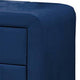 Rheo Nightstand with 2 Drawers 22’’ Particleboard Blue Velvet BM326147