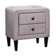 Rheo Nightstand with 2 Drawer Tapered Legs 22’’ Light Pink Velvet BM326148