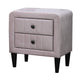 Rheo Nightstand with 2 Drawer Tapered Legs 22’’ Light Pink Velvet BM326148
