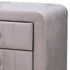 Rheo Nightstand with 2 Drawer Tapered Legs 22’’ Light Pink Velvet BM326148