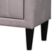 Rheo Nightstand with 2 Drawer Tapered Legs 22’’ Light Pink Velvet BM326148