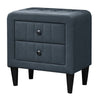Rheo Nightstand with 2 Drawer Tapered Legs 22’’ Charcoal Linen BM326149