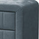 Rheo Nightstand 2 Drawers and Taper Legs 22’’ Gray Brushed Linen BM326150
