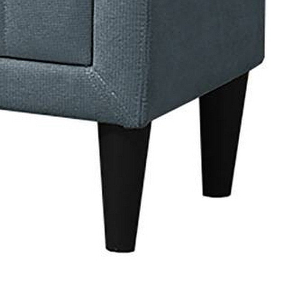 Rheo Nightstand 2 Drawers and Taper Legs 22’’ Gray Brushed Linen BM326150