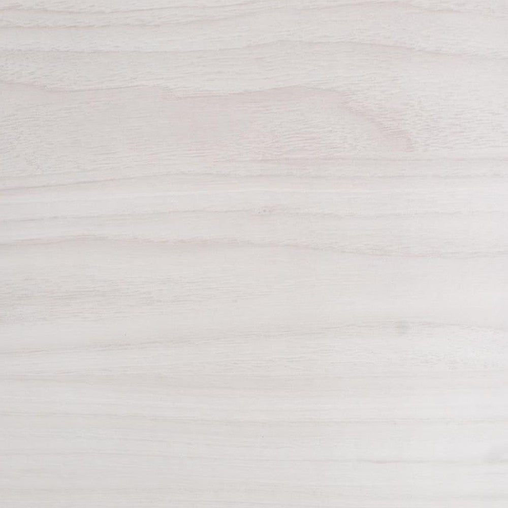 Modern Queen Size Bed High Headboard w Low Footboard Whitewash Wood BM326168