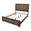 Modern Queen Size Bed w Tall Panel Headboard Rustic Oak Brown Wood BM326169