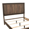 Modern Queen Size Bed w Tall Panel Headboard Rustic Oak Brown Wood BM326169