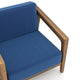 Nea Outdoor Accent Club Chair Set of 2 Dark Blue Natural Brown Wood BM326193