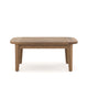 Nea Outdoor Coffee Table 38 Inch Rectangular Natural Brown Wood Top BM326194