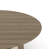 Azy Outdoor Coffee Table 45 Inch Oval Natural Brown Solid Wood Top BM326200