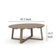 Azy Outdoor Coffee Table 45 Inch Oval Natural Brown Solid Wood Top BM326200