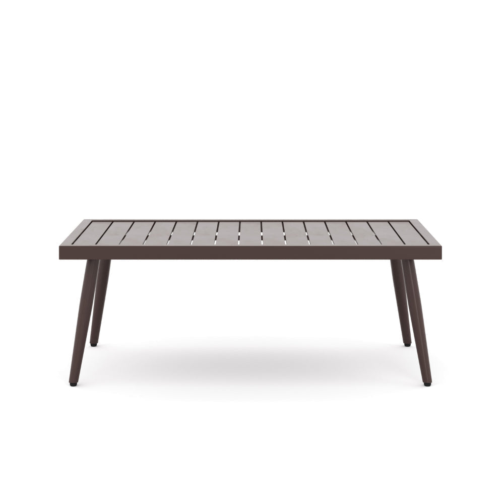 Fena 4pc Outdoor Sofa 2 Chairs and Coffee Table Set Blue Cushions BM326209