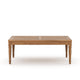 Pena Outdoor Coffee Table 47 Inch Rectangular Slat Brown Acacia Wood BM326214
