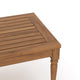 Pena Outdoor Coffee Table 47 Inch Rectangular Slat Brown Acacia Wood BM326214
