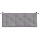 Claire Outdoor Cushion for Bench, Tufted Gray Oxford Fabric, 47"