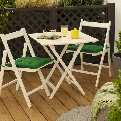 Zia 6pc Outdoor Cushions for Patio Chair, Tufted, Green Oxford Fabric