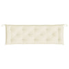 Claire Outdoor Cushion for Bench, Tufted White Oxford Fabric, 59"