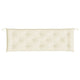 Claire Outdoor Cushion for Bench, Tufted White Oxford Fabric, 59"