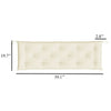 Claire Outdoor Cushion for Bench Tufted White Oxford Fabric 59’’ BM326241