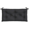Claire Outdoor Cushion for Bench, Tufted Black Oxford Fabric, 39"