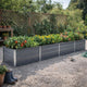 Raised Garden Flower Bed, 32 x 126 Galvanized Steel Gray, Rectangular