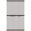 Kion Outdoor Storage Cabinet w 3 Doors Shelves 38’’ Gray Black BM326247