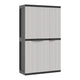 Kion Outdoor Storage Cabinet w 3 Doors Shelves 38’’ Gray Black BM326247