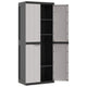 Kion Outdoor Storage Cabinet w 2 Doors Shelves 26’’ Gray Black BM326248