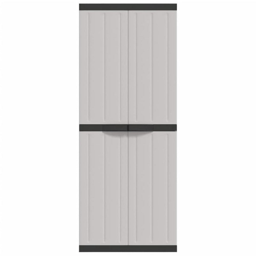Kion Outdoor Storage Cabinet w 2 Doors Shelves 26’’ Gray Black BM326248