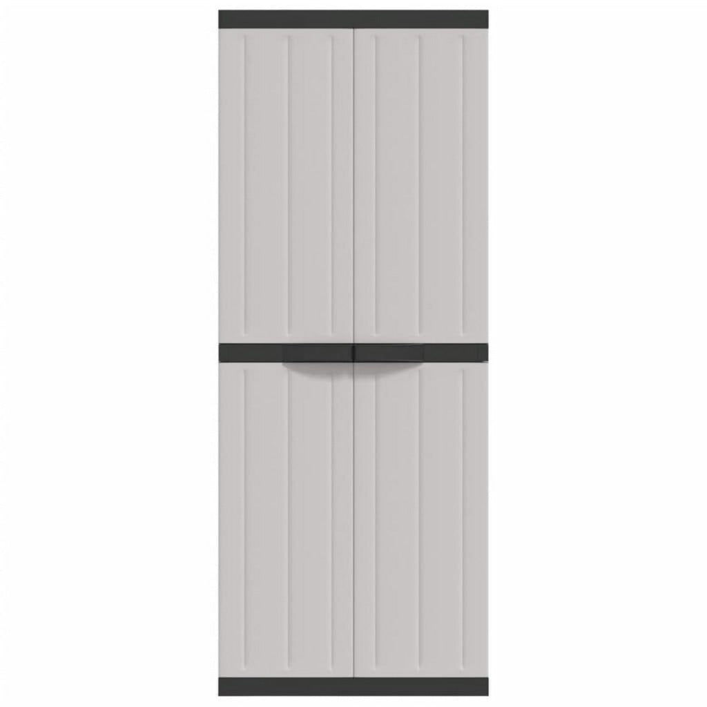Kion Outdoor Storage Cabinet w 2 Doors Shelves 26’’ Gray Black BM326248