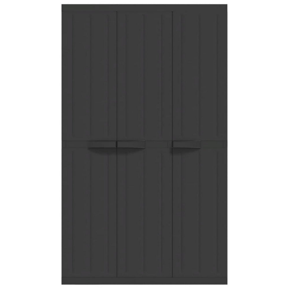 Kion Outdoor Storage Cabinet w 2 Doors Shelves 38’’ Classic Black BM326249