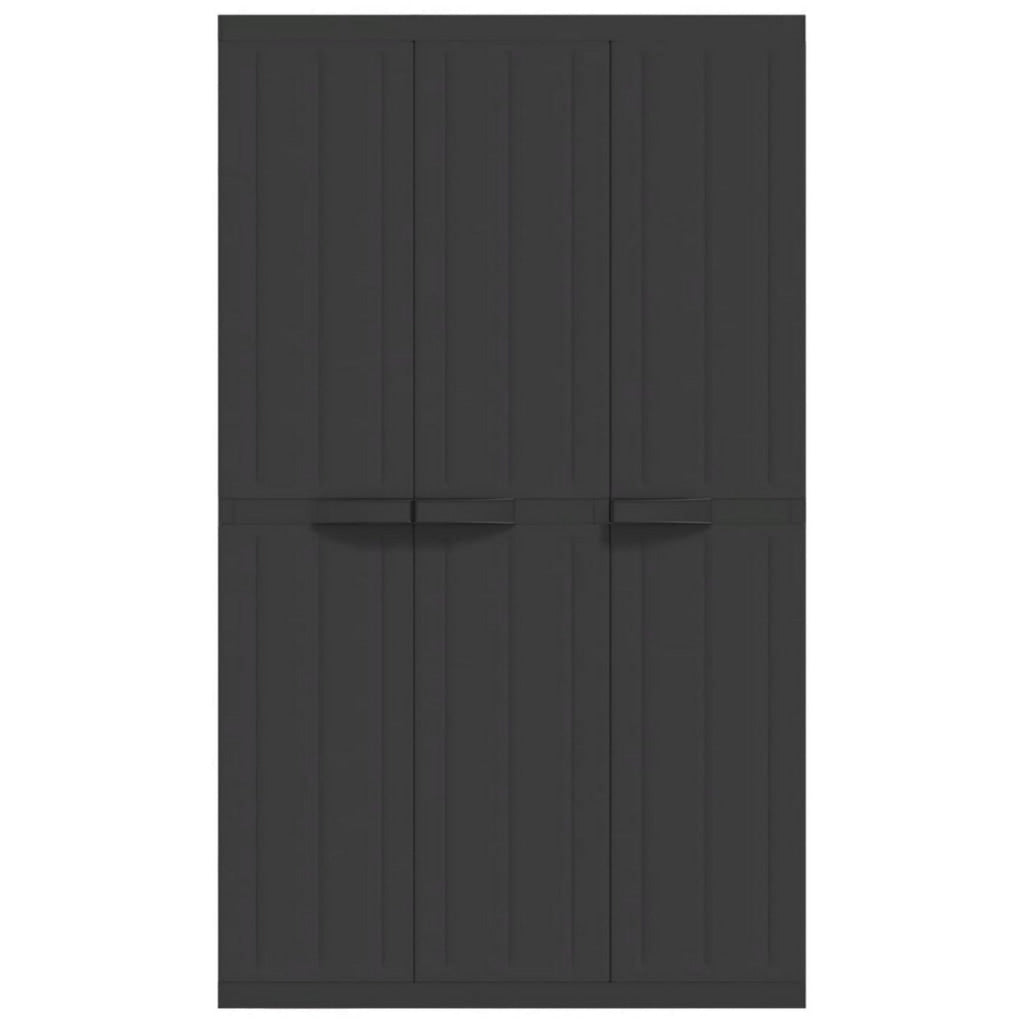Kion Outdoor Storage Cabinet w 2 Doors Shelves 38’’ Classic Black BM326249