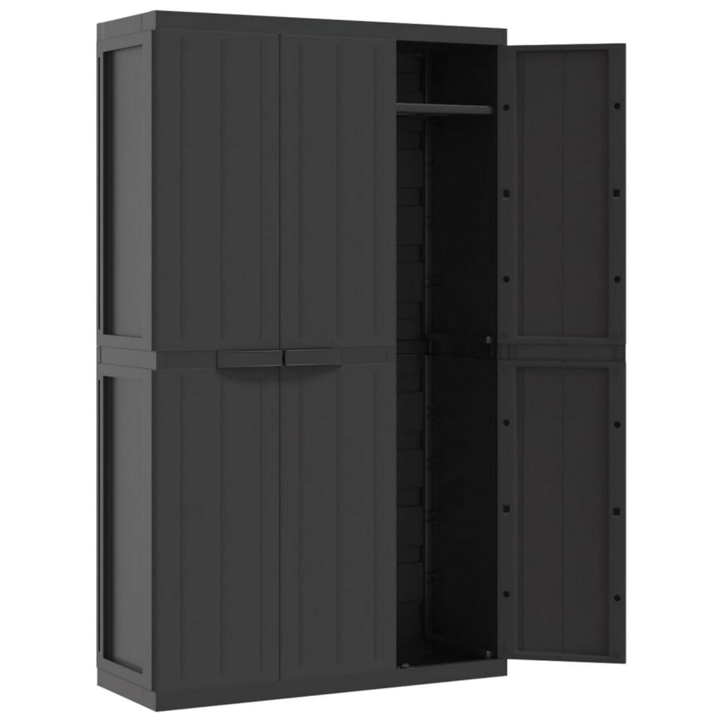 Kion Outdoor Storage Cabinet w 2 Doors Shelves 38’’ Classic Black BM326249