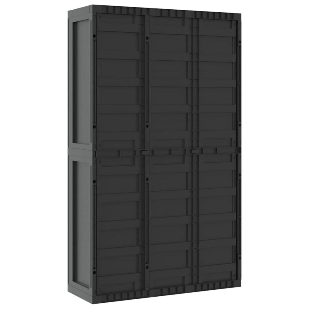 Kion Outdoor Storage Cabinet w 2 Doors, Shelves, 38" Classic Black