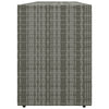 Outdoor Storage Cabinet 78’’ Gray Poly Rattan and Brown Solid Wood BM326255