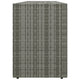 Outdoor Storage Cabinet 78’’ Gray Poly Rattan and Brown Solid Wood BM326255