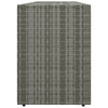 Outdoor Storage Cabinet 78’’ Gray Poly Rattan and Brown Solid Wood BM326255