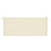 Jenny Outdoor Bench Beige Cushioned Seat X Legs 47’’ Acacia Wood BM326263