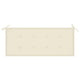 Jenny Outdoor Bench Beige Cushioned Seat X Legs 47’’ Acacia Wood BM326263