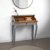 Accent Writing Desk, 36" Vintage Style Gray Reclaimed Solid Wood