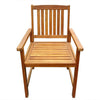 Dusk Outdoor Accent Set of 2, Slatted Natural Brown Acacia Wood