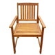 Dusk Outdoor Accent Set of 2, Slatted Natural Brown Acacia Wood