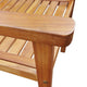 Dusk Outdoor Accent Set of 2, Slatted Natural Brown Acacia Wood
