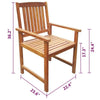Dusk Outdoor Accent Set of 2, Slatted Natural Brown Acacia Wood