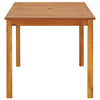 Outdoor Dining Table, 55" Rectangular Top, Natural Brown Acacia Wood