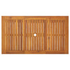 Outdoor Dining Table, 55" Rectangular Top, Natural Brown Acacia Wood