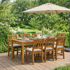 Outdoor Dining Table, 55" Rectangular Top, Natural Brown Acacia Wood