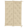 Claire 2pc Outdoor Cushion for Bench Tufted Light Beige Oxford Fabric